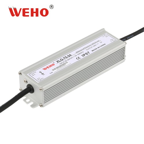 75W LED Sürücü AC Girişi 95-264V DC Çıkış 12V 24V 36V 48V Su Geçirmez IP67 Anahtarlama Güç Kaynağı