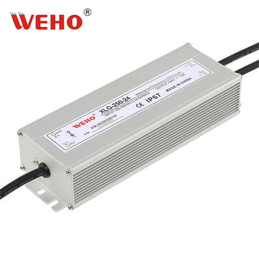 Su geçirmez IP67 Sabit Gerilim LED Sürücü 12V 24V 36V 48V 250W AC DC Anahtarlama Güç Kaynağı